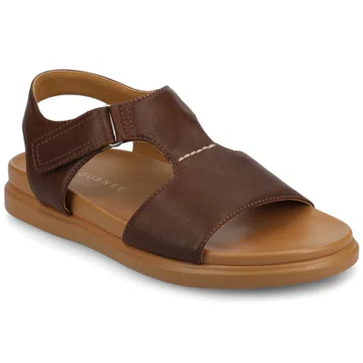 Journee Women's Mira Sandals In Brown