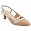 Journee Collection Women's Knightly Pump In Beige