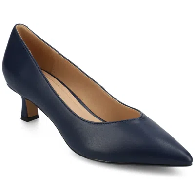 Journee Women's Pammie Medium And Wide Width Pumps In Blue