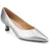 Journee Women's Pammie Medium And Wide Width Pumps In Silver