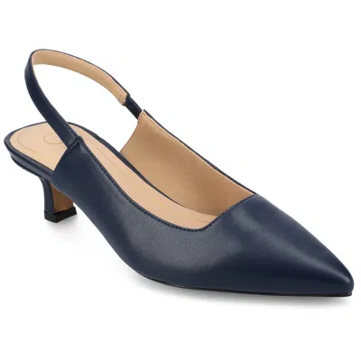 Journee Women's Paulina Medium And Wide Width Pumps In Blue