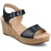 Shop Journee Women's Ranae Platform Wedge Sandals In Blue