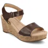Journee Women's Ranae Platform Wedge Sandals In Brown