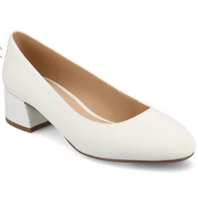 Journee Womens Saarii Medium And Wide Width Pumps In White