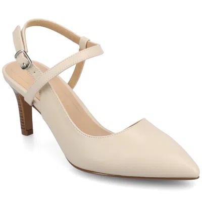 Journee Women's Scipio Medium And Wide Width Pumps In Beige