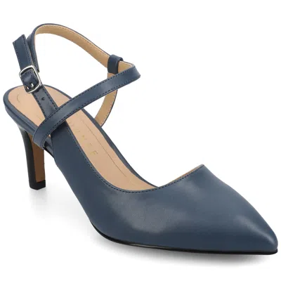 Journee Women's Scipio Medium And Wide Width Pumps In Blue