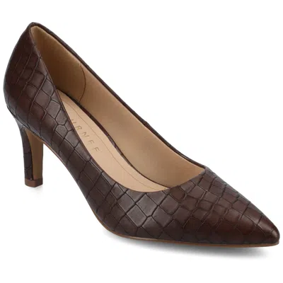 Journee Women's Scylee Medium And Wide Width Pumps In Animal Print