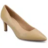 Journee Women's Pammie Medium And Wide Width Pumps In Beige
