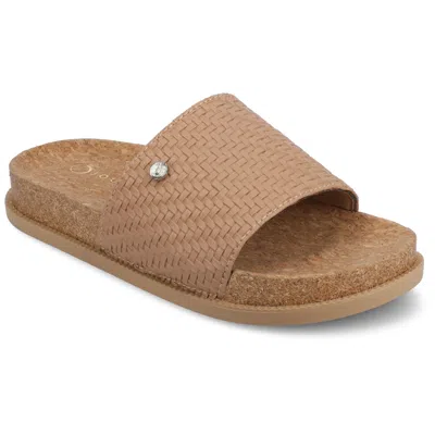 Journee Women's Sheena Beach Sandals In Brown