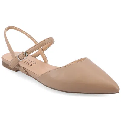 Journee Women's Supernatural Shades Wide Width Martine Flats In Brown