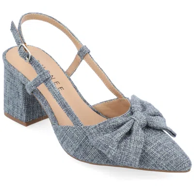 Journee Women's Tailynn Medium And Wide Width Pumps In Blue
