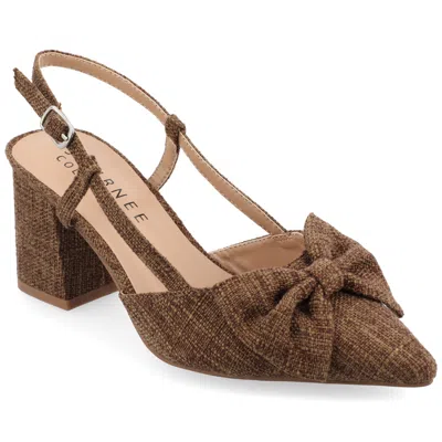Journee Women's Tailynn Medium And Wide Width Pumps In Brown