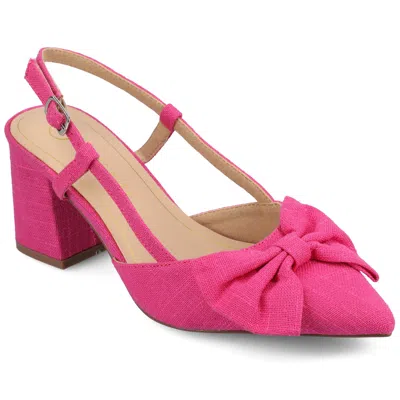 Journee Women's Tailynn Medium And Wide Width Pumps In Pink