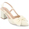 Shop Journee Women's Tailynn Medium And Wide Width Pumps In White