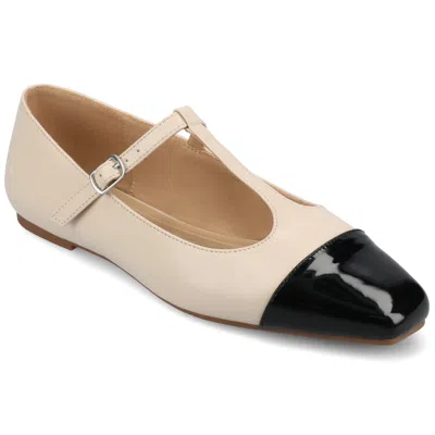 Journee Women's Theah Medium And Wide Width Dress Flats In Beige