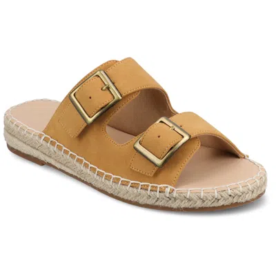 Journee Women's Tresah Espadrille Sandals In Brown