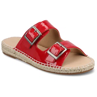 Journee Women's Tresah Espadrille Sandals In Red