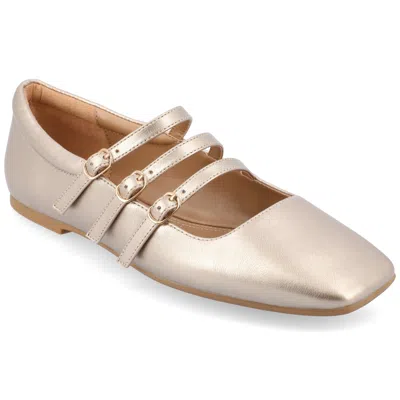 Journee Women's Tru Comfort Foam Medium And Wide Width Darlin Dress Flats In Gold