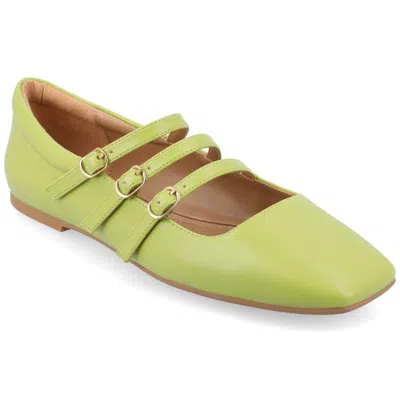 Journee Women's Tru Comfort Foam Medium And Wide Width Darlin Dress Flats In Green