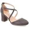 Journee Women's Tru Comfort Foam Wide Width Foster Pumps In Grey