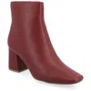 Journee Women's Tru Comfort Foam Wide Width Haylinn Booties In Red
