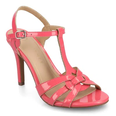 Journee Women's Valry Medium And Wide Width Dress Sandals In Pink