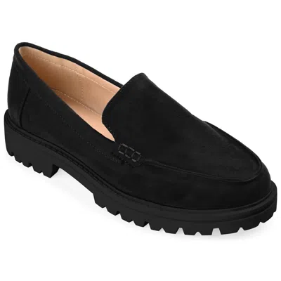 Journee Women's Wide Width Erika Loafer In Black