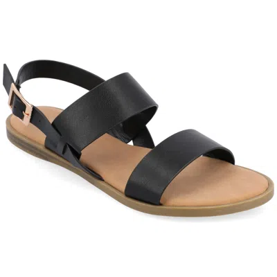 Journee Women's Wide Width Lavine Flat Sandals In Animal Print