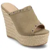 Journee Women's Yari Espadrille Wedge Sandals In Grey