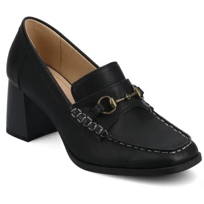Journee Womens Aisha Moc Toe Pumps In Black