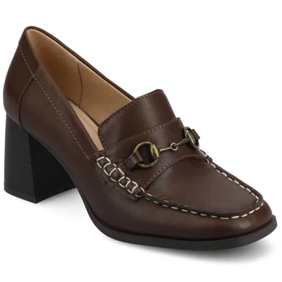 Journee Womens Aisha Moc Toe Pumps In Multi