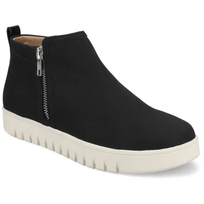 Journee Womens Alita Ankle Sneaker Bootie In Black