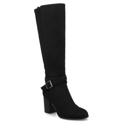 Journee Womens Avalonn Knee High Dress Boots In Black