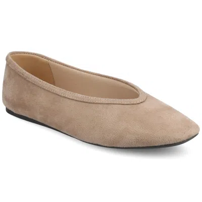 Journee Womens Fortune Casual Ballet Flats In Gray