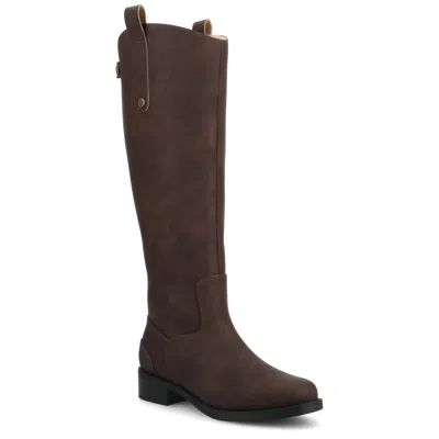 Journee Womens Gema Medium And Wide Width Knee High Riding Boots In Brown