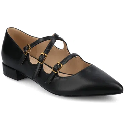 Journee Womens Gretel Multistrap Ballet Pumps