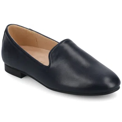 Journee Womens Ishani Wide-width Casual Ballet Flats In Blue