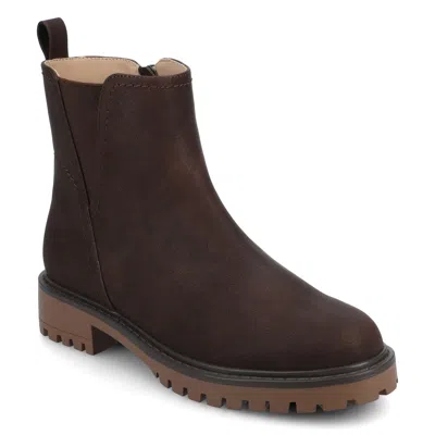 Journee Womens Junnah Medium And Wide Width Pull-on Chelsea Boots In Multi