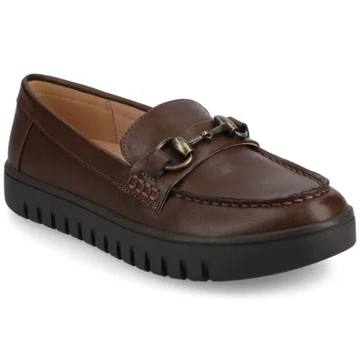 Journee Womens Kaya Bit Loafer In Brown