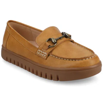 Journee Womens Kaya Bit Loafer In Brown