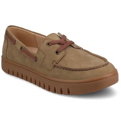 Journee Womens Marion Boat Shoe Loafer In Multi