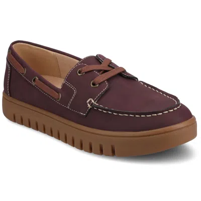 Journee Womens Marion Boat Shoe Loafer In Multi