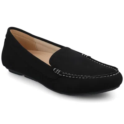 Journee Womens Oreta Medium And Wide Width Driving Loafer In Black