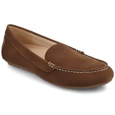 Journee Womens Oreta Medium And Wide Width Driving Loafer In Brown