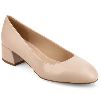 Journee Womens Saarii Medium And Wide Width Pumps In Neutral