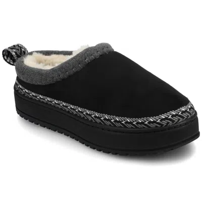 Journee Womens Tarika Sherpa Mule Slipper In Multi