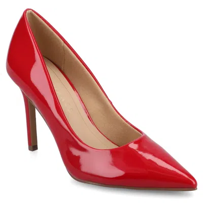 Journee Womens Venus Stiletto Dress Pumps In Red
