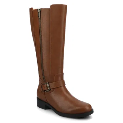 Journee Womens Yasmina Knee High Casual Boots In Brown