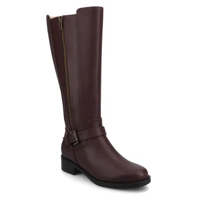 Journee Womens Yasmina Knee High Casual Boots In Brown