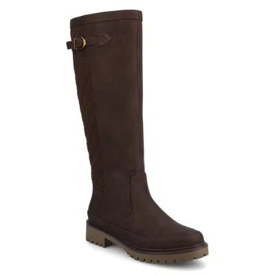 Journee Womens Zemmie Knee High Casual Quilted Boots In Brown